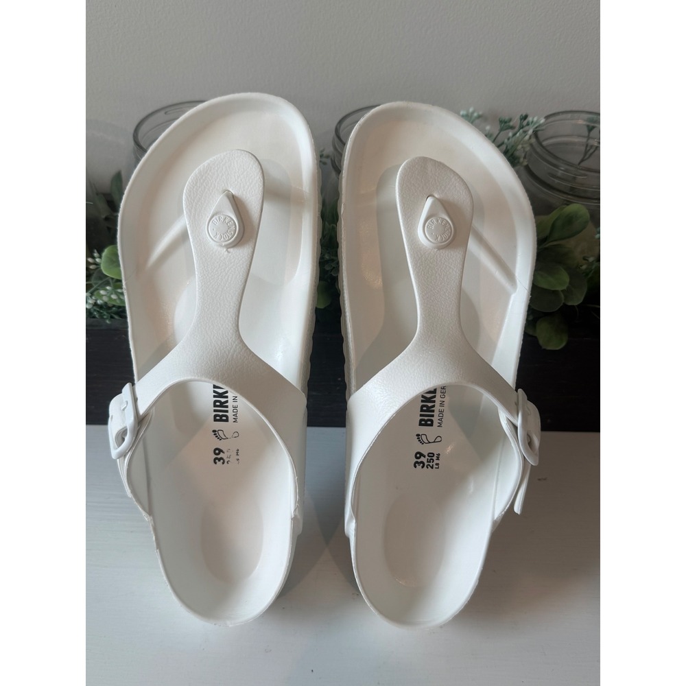 Birkenstock Gizeh EVA White Waterproof Thong Sandals Womens 39 L8 M6